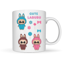 Labubu - Cute Labubu mini figurák bögre bögrék, csészék