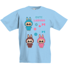  Labubu - Cute labubu mini figurák gyerek póló gyerek póló