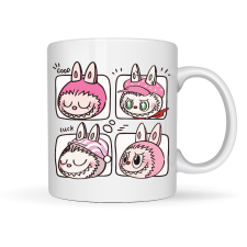  Labubu - Rózsaszín pizsiparti bögre bögrék, csészék