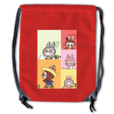  Labubu - Színes karakter kollázs tornazsák tornazsák