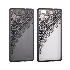 Lace Samsung G930 Galaxy S7 fekete csipke mintás hátlaptok tok és táska