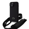 Lacoste Lacoste Iconic Petit Pique Crossbody Strap Woven Logo tok iPhone 15 készülékhez fekete