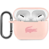 Lacoste Liquid Silicone Glossy Printing Logo Tok az Apple Airpods Próhoz - Pink