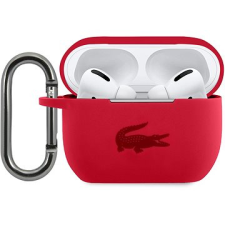 Lacoste Liquid Silicone Glossy Printing Logo Tok az Apple Airpods Próhoz - Red audió kellék