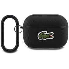 Lacoste Petit Pique Croc Logo Patch AirPods Pro 2 tok, fekete fülhallgató, fejhallgató tok
