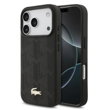 Lacoste PU Nomogramme Gold Logo MagSafe tok iPhone 17 Pro készülékhez fekete tok és táska