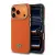 Lacoste PVC Petit Pique Semi Wrap Apple iPhone 17 Pro Max tok, MagSafe, narancs-fekete