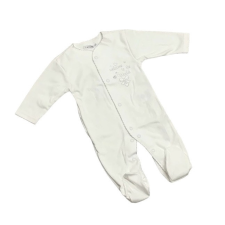 Lafel Pamut Ujjas Rugdalózó - Fehér "Welcome to the world" 68 rugdalózó