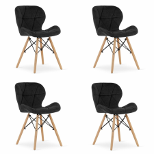  LAGO Bársony Szék - Fekete x 4 bútor