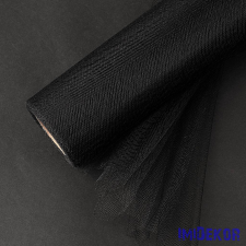  Lágy tüll tekercs 30cm x 20m - Fekete dekorációs kellék