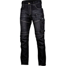 Lahti Pro Fekete sztreccs farmer nadrág erősítéssel, 