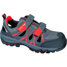 Lahti Pro Szandál velúr/fekete. szürke/piros, s1 sra, 