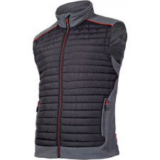 Lahti Pro Szigetelt Mellény Fekete-Szürke-Piros, 2XL (L4130705) munkaruha