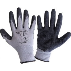 Lahti Pro Szürke-fekete Latex Kesztyű L212311p, 12 Pár (L212311W)