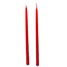  Lakkozott ceruza gyertya bordó 230x10mm 8db/csom (db ár) dekorációs kellék