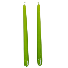  Lakkozott szálas gyertya 290x22mm oliva zöld 10db/csom (db ár) dekorációs kellék