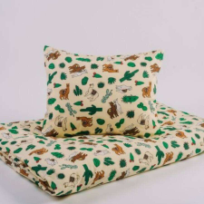  LÁMA Pasztellsárga B  2 részes ovis ágynemű-garnitúra 90x130+40x50 cm lakástextília