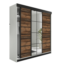  Lamaro Tolóajtós Szekrény tükörrel 200x205cm - fehér&amp; OldStyle bútor