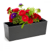 Lamela Virágcserepes virágcserép doboz betéttel 56 x 19 cm Erkély Kert Otthon Véső Grafit Fém