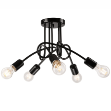 Lamkur Mennyezeti lámpa CAMILLA 5xE27 Black Loft LM-5.79 Lamkur világítás