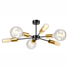 Lamkur Mennyezeti lámpa STARLA 6xE27 Black Gold LM-6.144/A Lamkur világítás