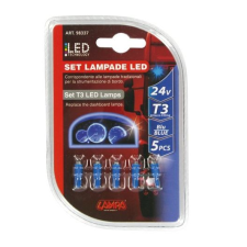 Lampa 24V T3, 1 LED dióda, kék színű, 5db (0198337) (LA0198337) autóalkatrész