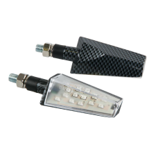 Lampa „Duke” LED-es motorkerékpár index, karbon (0190077) (LA0190077) autóalkatrész
