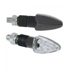 Lampa Lampa "Atom" LED motorkerékpáros index párban - Fekete irányjelző
