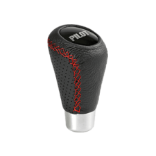 Lampa Speed Sebváltógomb bőr, fekete-alu-piros autós kellék