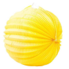. Lampion, kerek, 22 cm, sárga