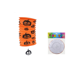 Lampion tök mintával, 15 cm party kellék