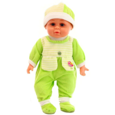 Lamps Baba hanggal zöld ruhában 30cm baba
