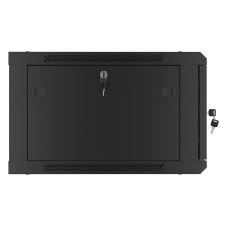 Lanberg 19" Fali rack szekrény 6U 600x600mm - Fekete (WF01-6606-00B) asztali számítógép kellék