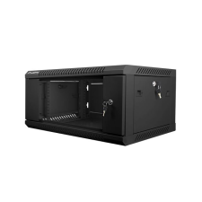 Lanberg 4U 19" fali rack szekrény 600x450mm fekete (WF01-6404-10B) (WF01-6404-10B) asztali számítógép kellék