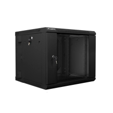 Lanberg 9U 19" fali rack szekrény 600x600mm dupla szekciós fekete (WF02-6609-10B) egyéb hálózati eszköz
