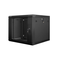 Lanberg 9U 19" fali rack szekrény 600x600mm fekete (WF01-6609-10B) (WF01-6609-10B) asztali számítógép kellék