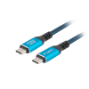 Lanberg CA-CMCM-45CU-0010-BK USB kábel USB 3.2 Gen 2 (3.1 Gen 2) 1 M USB C Fekete, Kék