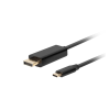 Lanberg CA-CMDP-10CU-0010-BK USB-C - DisplayPort 1.2 Kábel 1m - Fekete