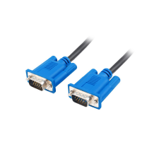 Lanberg CA-VGAC-10CU-0050-BK VGA - VGA kábel 5m - Fekete/Kék kábel és adapter