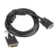 Lanberg DVI-D apa (18+1) - DVI-D apa (18+1) single link fekete kábel, 1.8m kábel és adapter