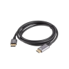 Lanberg HDMI 2.0 DisplayPort 1.2/1.2a Átalakító Fekete 1.8m CA-DPHD-20CU-0018-BK