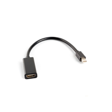 Lanberg mini Displayport apa - HDMI anya fekete adapter, 20cm kábel és adapter