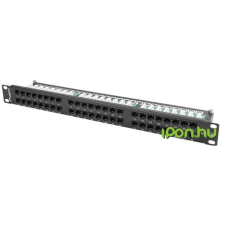 Lanberg Patch panel 48 port 1U cat.5e black PPU5-1048-B szerver