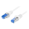 Lanberg patchcord CAT6A FTP LSZH CCA kábel 3m fehér(PCF6A-10CC-0300-W) (PCF6A-10CC-0300-W) - UTP