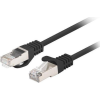 Lanberg PCF6-20CC F/UTP Cat6 RJ45 Patch kábel 1m - Fekete 10-es csomag (PCF6-20CC-0100-BK)