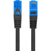 Lanberg PCF6A-10CC S/FTP Cat6a RJ45 Patch kábel 0.5m - Fekete (PCF6A-10CC-0050-BK)