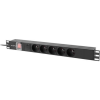 Lanberg PDU-05E-0200-IEC-BK 1U 19" 5-ös túlfeszültség védő elosztó 2m - Fekete (PDU-05E-0200-IEC-BK)