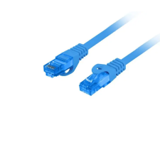 Lanberg S/FTP CAT6a Patch kábel 0.5m Kék kábel és adapter