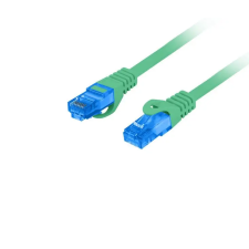 Lanberg S/FTP CAT6a Patch kábel 10m Zöld kábel és adapter