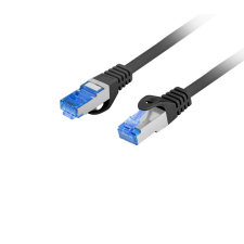 Lanberg S/FTP CAT6a Patch kábel 5m Fekete kábel és adapter